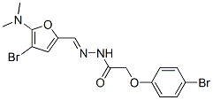 Acetic  acid,  (4-bromophenoxy)-,  [[4-bromo-5-(dimethylamino)-2-furanyl]methylene]hydrazide  (9CI) Struktur