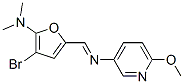 3-Pyridinamine,  N-[[4-bromo-5-(dimethylamino)-2-furanyl]methylene]-6-methoxy- Struktur