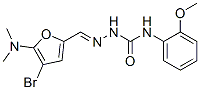 Hydrazinecarboxamide,  2-[[4-bromo-5-(dimethylamino)-2-furanyl]methylene]-N-(2-methoxyphenyl)- Struktur