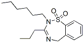 2-Hexyl-3-propyl-2,5-dihydro-1,2,4-benzothiadiazepine 1,1-dioxide Struktur