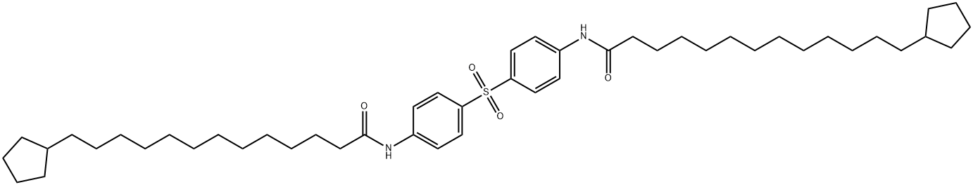 N-phenyl-13-[3-[3-[12-(phenylcarbamoyl)dodecyl]cyclopentyl]sulfonylcyclopentyl]tridecanamide Struktur