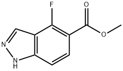 1H-indazole-5-carboxylic acid, 4-fluoro-, Methyl ester Struktur