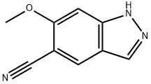 1H-Indazole-5-carbonitrile,6-methoxy-(9CI) Struktur