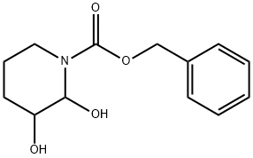 N-Benzyloxycarbonyl-2,3-dihydroxypiperidine Struktur