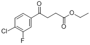 ETHYL 4-(4-CHLORO-3-FLUOROPHENYL)-4-OXOBUTYRATE Struktur