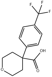 4-(4-TRIFLUOROMETHYLPHENYL)TETRAHYDRO-2H-PYRAN-4-CARBOXYLIC ACID Struktur