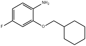 2-(cyclohexylmethoxy)-4-fluoroaniline Struktur