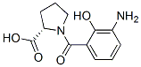 N-(3-Amino-2-hydroxybenzoyl)-L-proline Struktur