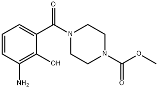 Methyl 4-(3-aMino-2-hydroxybenzoyl)piperazine-1-carboxylate Struktur