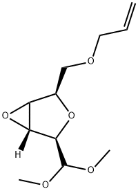 (2R,4R,5R)-2-ALLYLOXYMETHYL-4-DIMETHOXYMETHYL-3,6-DIOXA-BICYCLO[3.1.0]HEXANE Struktur