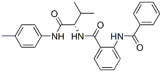 Benzamide, 2-(benzoylamino)-N-[(1S)-2-methyl-1-[[(4-methylphenyl)amino]carbonyl]propyl]- (9CI) Struktur