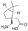 Bicyclo[3.1.0]hexane-2-acetic acid, 2-(aminomethyl)-6,6-dimethyl-, (1S,2R,5R)- (9CI) Struktur