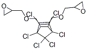 2,2'-[(1,4,5,6,7,7-hexachlorobicyclo[2.2.1]hept-5-ene-2,3-diyl)bis(methyleneoxymethylene)]bisoxirane Struktur