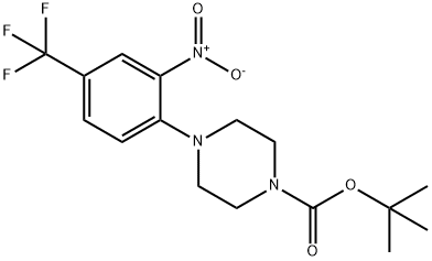 4-(2-Nitro-4-trifluoromethyl-phenyl)-piperazine-1-carboxylic acid tert-butyl ester Struktur