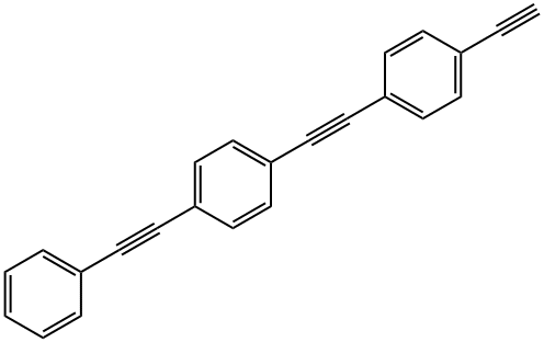 1-ethynyl-4-((4-(phenylethynyl)phenyl)ethynyl)benzene Struktur