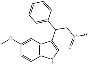 5-methoxy-3-(2'-nitro-1'-phenylethyl)-1H-indole Struktur