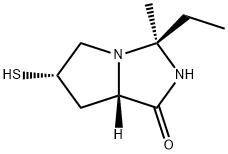 1H-Pyrrolo[1,2-c]imidazol-1-one,3-ethylhexahydro-6-mercapto-3-methyl-,(3S,6S,7aS)-(9CI) Struktur