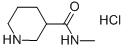 PIPERIDINE-3-CARBOXYLIC ACID METHYL AMIDE, HYDROCHLORIDE Struktur