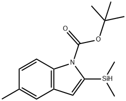 1-BOC-2-DIMETHYLSILANYL-5-METHYL-INDOLE Struktur