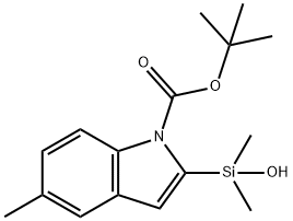 1-BOC-2-(HYDROXY-DIMETHYL-SILANYL)-5-METHYL-INDOLE Struktur