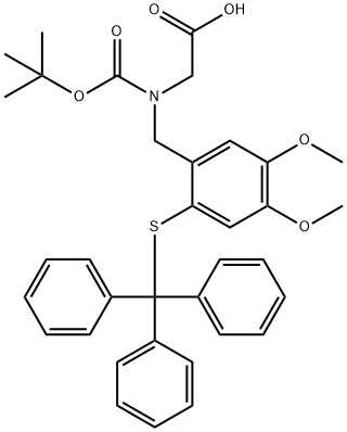 BOC-(DMMB(TRT))GLY-OH Struktur