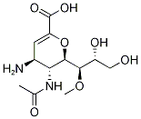 (4S,5R,6R)-5-AcetaMido-4-aMino-6-((1R,2R)-2,3-dihydroxy-1-Methoxypropyl)-5,6-dihydro-4H-pyran-2-carboxylic Acid Struktur