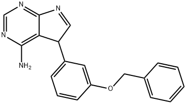 5-(3-(benzyloxy)phenyl)-5H-pyrrolo[2,3-d]pyrimidin-4-amine Struktur