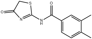 Benzamide, N-(4,5-dihydro-4-oxo-2-thiazolyl)-3,4-dimethyl- (9CI) Struktur