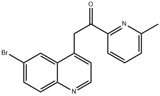 Ethanone, 2-(6-broMo-4-quinolinyl)-1-(6-Methyl-2-pyridinyl)- Struktur