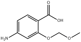 Benzoic acid, 4-amino-2-(methoxymethoxy)- (9CI) Struktur