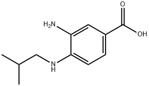 Benzoic acid, 3-amino-4-[(2-methylpropyl)amino]- (9CI) Struktur