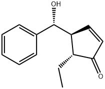 2-Cyclopenten-1-one,5-ethyl-4-[(R)-hydroxyphenylmethyl]-,(4S,5R)-(9CI) Struktur