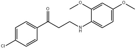 1-(4-CHLOROPHENYL)-3-(2,4-DIMETHOXYANILINO)-1-PROPANONE Struktur