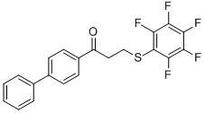 1-[1,1'-BIPHENYL]-4-YL-3-[(2,3,4,5,6-PENTAFLUOROPHENYL)SULFANYL]-1-PROPANONE Struktur