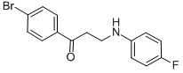 1-(4-BROMOPHENYL)-3-(4-FLUOROANILINO)-1-PROPANONE Struktur