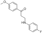 3-(4-FLUOROANILINO)-1-(4-METHOXYPHENYL)-1-PROPANONE Struktur