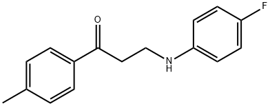 3-(4-FLUOROANILINO)-1-(4-METHYLPHENYL)-1-PROPANONE Struktur