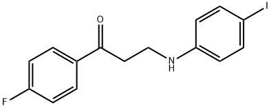 1-(4-FLUOROPHENYL)-3-(4-IODOANILINO)-1-PROPANONE Struktur