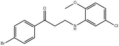 1-(4-BROMOPHENYL)-3-(5-CHLORO-2-METHOXYANILINO)-1-PROPANONE Struktur