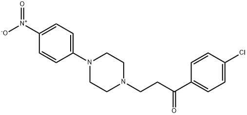 1-(4-CHLOROPHENYL)-3-[4-(4-NITROPHENYL)PIPERAZINO]-1-PROPANONE Struktur