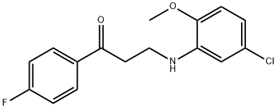 3-(5-CHLORO-2-METHOXYANILINO)-1-(4-FLUOROPHENYL)-1-PROPANONE Struktur