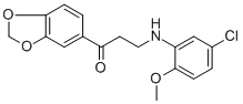 1-(1,3-BENZODIOXOL-5-YL)-3-(5-CHLORO-2-METHOXYANILINO)-1-PROPANONE Struktur