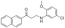 3-(5-CHLORO-2-METHOXYANILINO)-1-(2-NAPHTHYL)-1-PROPANONE Struktur