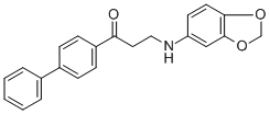 3-(1,3-BENZODIOXOL-5-YLAMINO)-1-[1,1'-BIPHENYL]-4-YL-1-PROPANONE Struktur