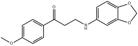 3-(1,3-BENZODIOXOL-5-YLAMINO)-1-(4-METHOXYPHENYL)-1-PROPANONE Struktur