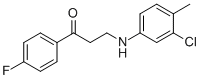 3-(3-CHLORO-4-METHYLANILINO)-1-(4-FLUOROPHENYL)-1-PROPANONE Struktur