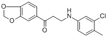 1-(1,3-BENZODIOXOL-5-YL)-3-(3-CHLORO-4-METHYLANILINO)-1-PROPANONE Struktur