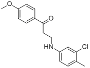 3-(3-CHLORO-4-METHYLANILINO)-1-(4-METHOXYPHENYL)-1-PROPANONE Struktur