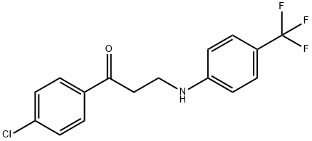 1-(4-CHLOROPHENYL)-3-[4-(TRIFLUOROMETHYL)ANILINO]-1-PROPANONE Struktur