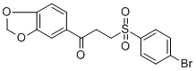 1-(1,3-BENZODIOXOL-5-YL)-3-[(4-BROMOPHENYL)SULFONYL]-1-PROPANONE Struktur